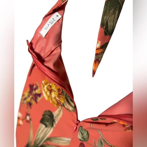 Illa Illa burnt orange boho floral women’s jumpsuit size medium. - Picture 8 of 11